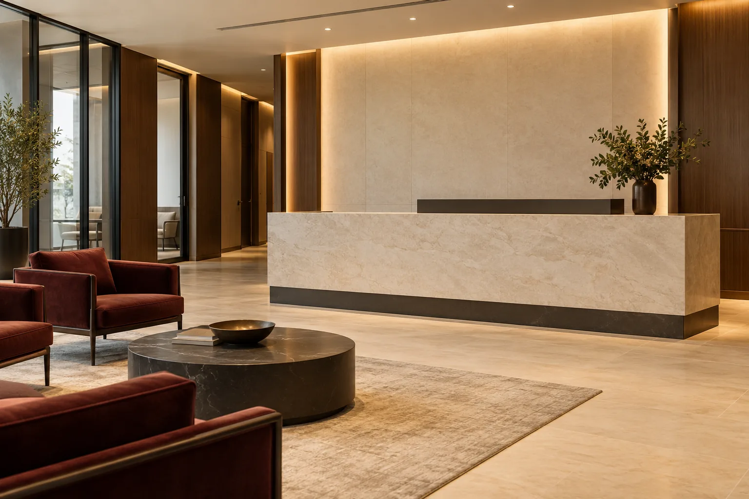 Professional reception area