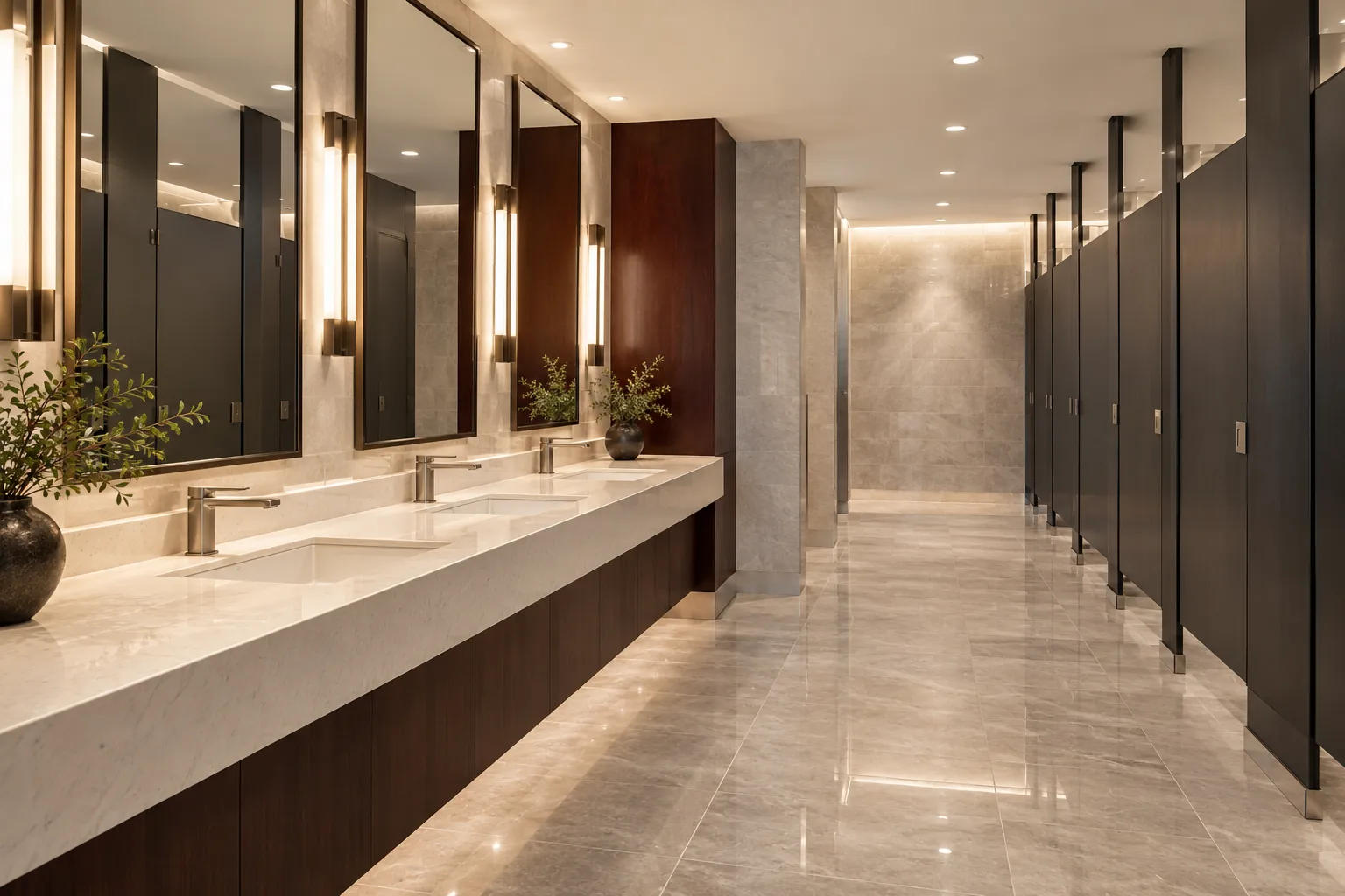 Restroom checks and restocking